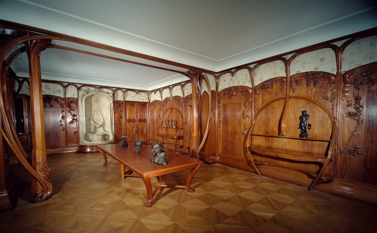 Alexandre Charpentier (1856 - 1909) i samarbeid med Alexandre Bigot; Salle a krybbe ca 1901; Paris, Musee d