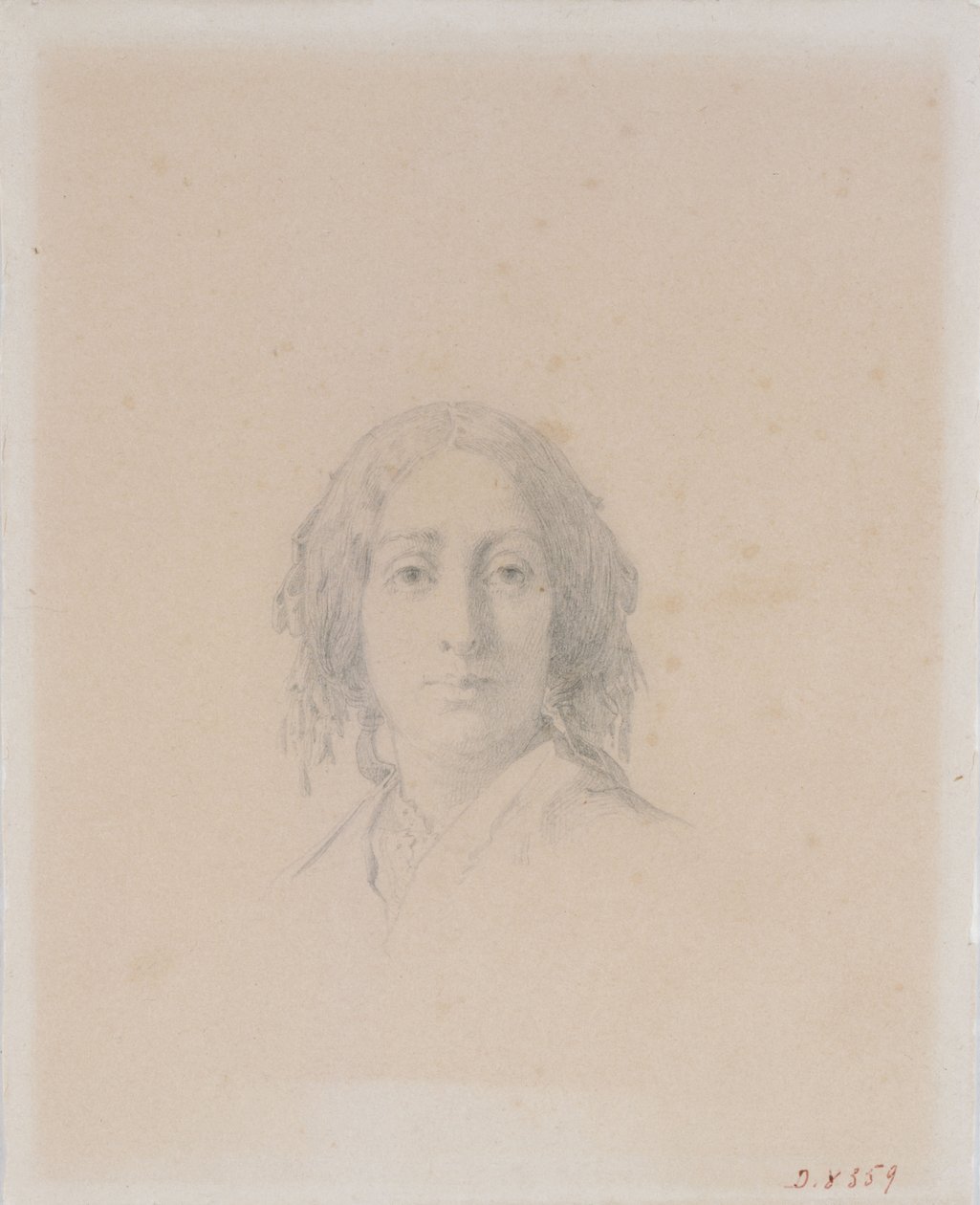 Portrett av George Sand. av Alexandre Damien Manceau