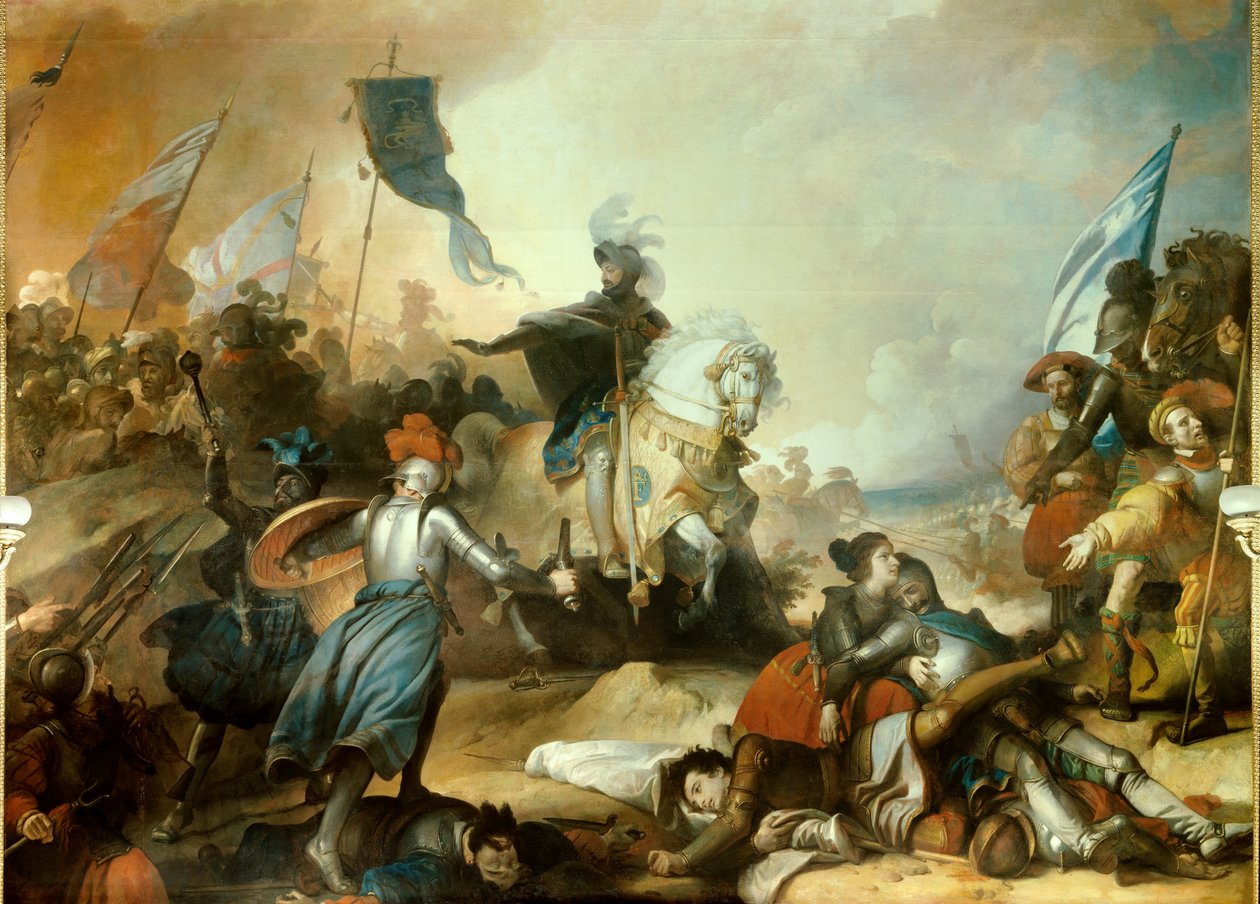Italienske kriger: "" Slaget ved Marignan, 14. september av Alexandre Evariste Fragonard
