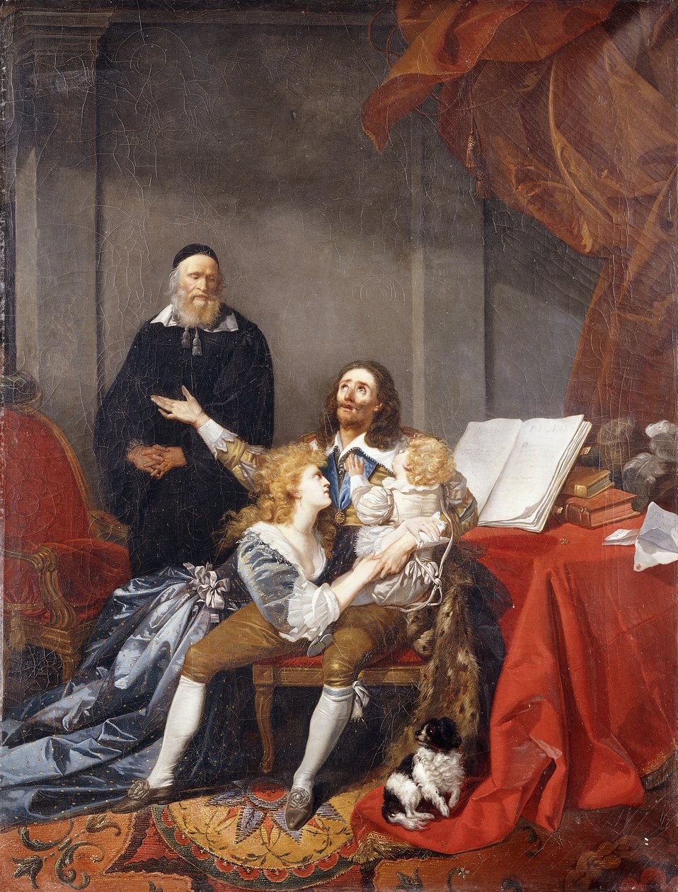Kong Charles I tok avskjed med sin familie før han ble henrettet, av Alexandre Evariste Fragonard