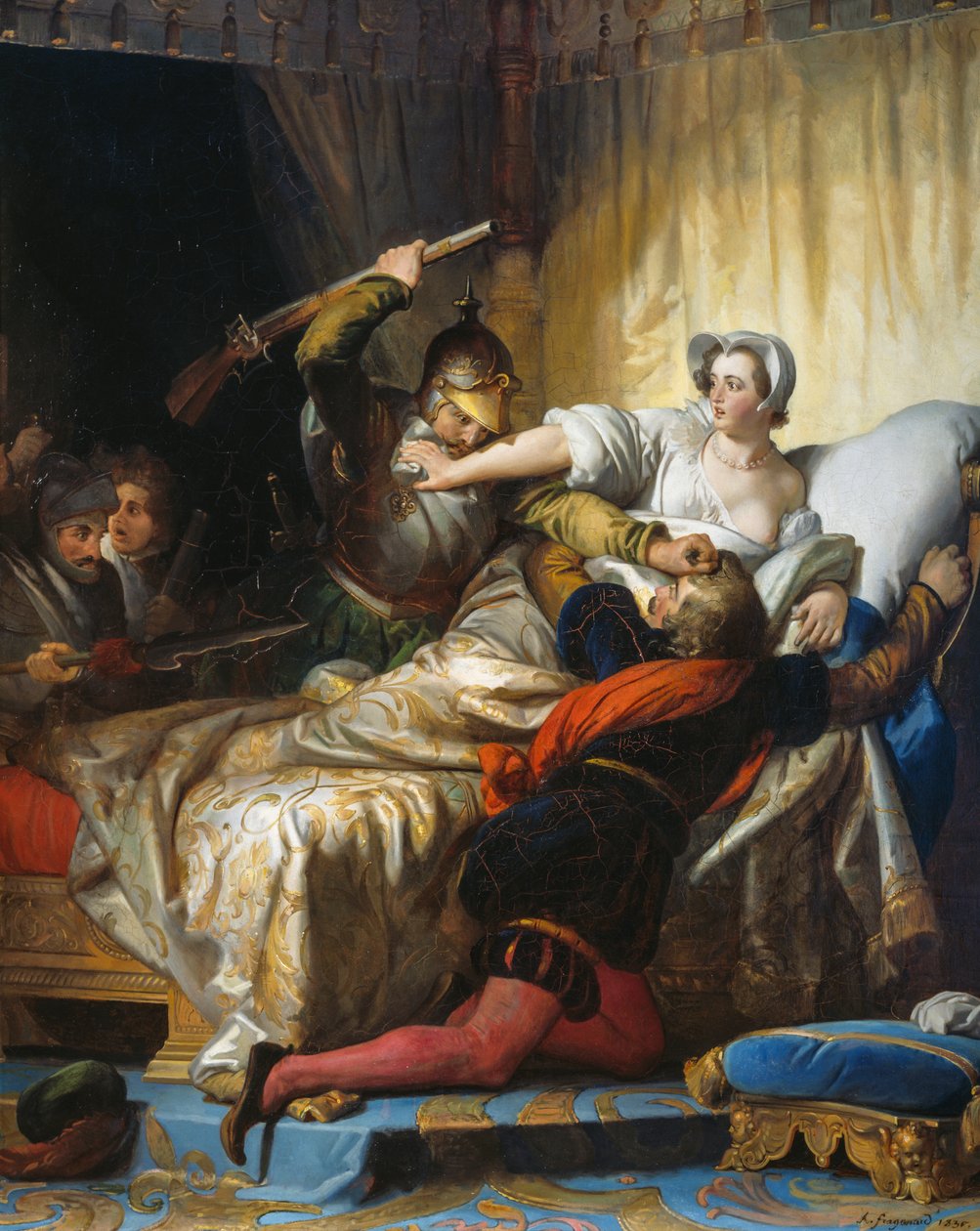 Massakre i natt til Saint Bartholomew (24. august av Alexandre Evariste Fragonard
