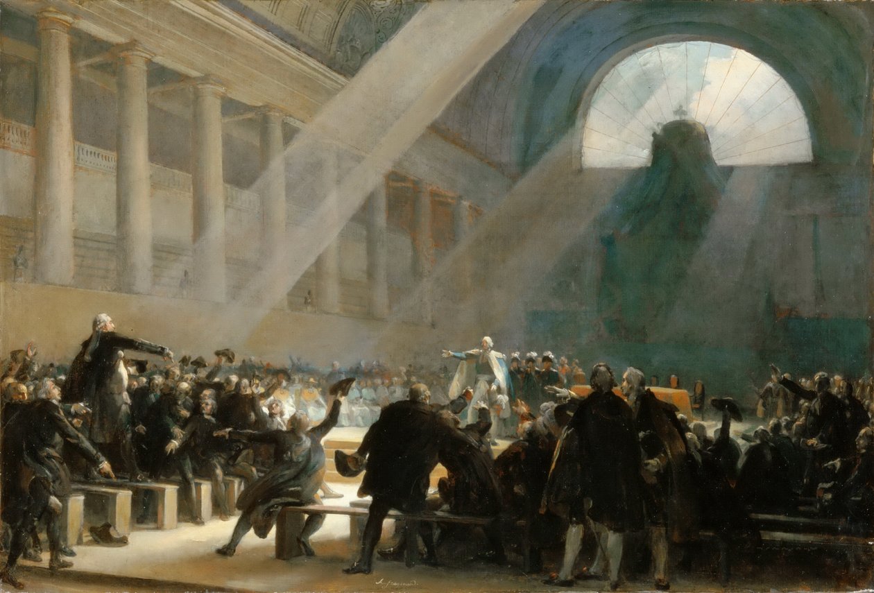 Mirabeau svarer Dreux-Brézé, på nasjonalforsamlingens møte, 23. juni 1789 av Alexandre Evariste Fragonard