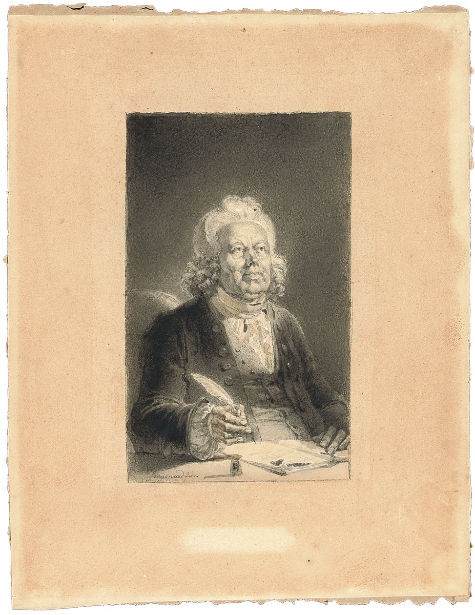 Portrett av Philippe Néricault Destouches av Alexandre Evariste Fragonard