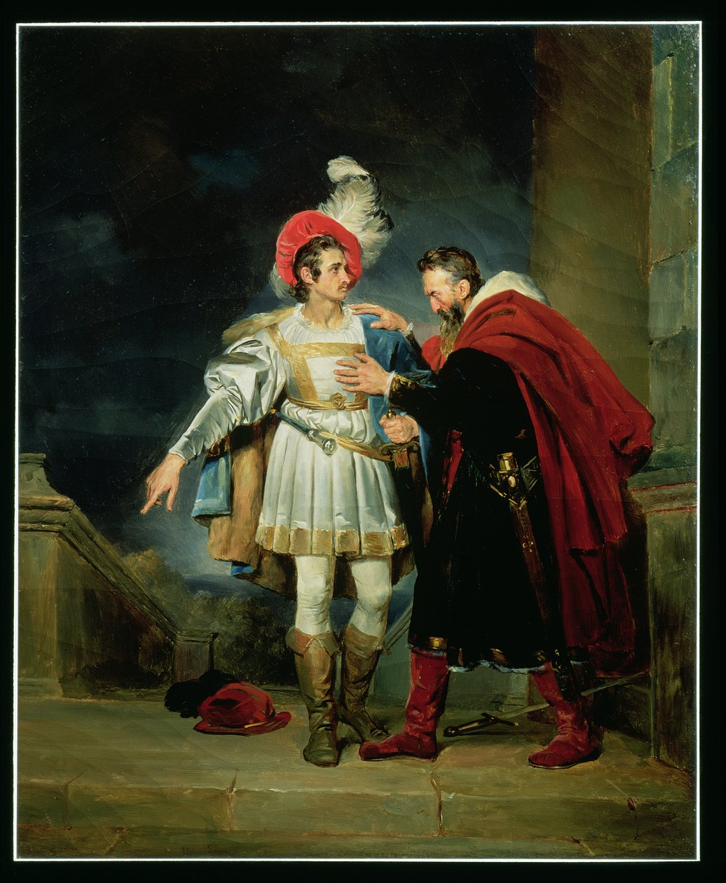Rodrigo de Vivar, El Cid (ca. 1043-99) og hans far, Don Diego, ca. 1827 av Alexandre Evariste Fragonard