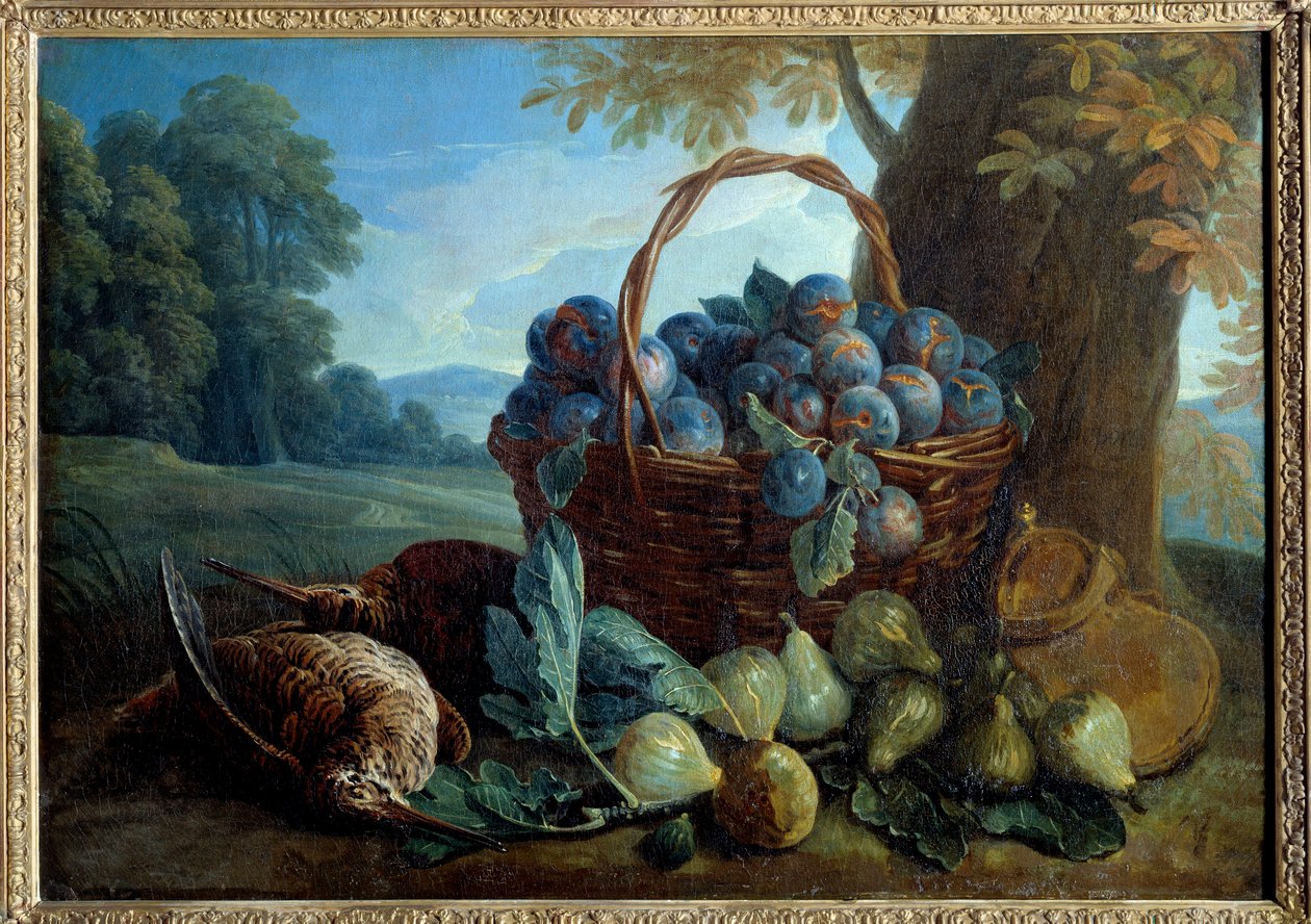 Plommer, fiken og nebb Maleri av Francois Desportes av Alexandre Francois Desportes