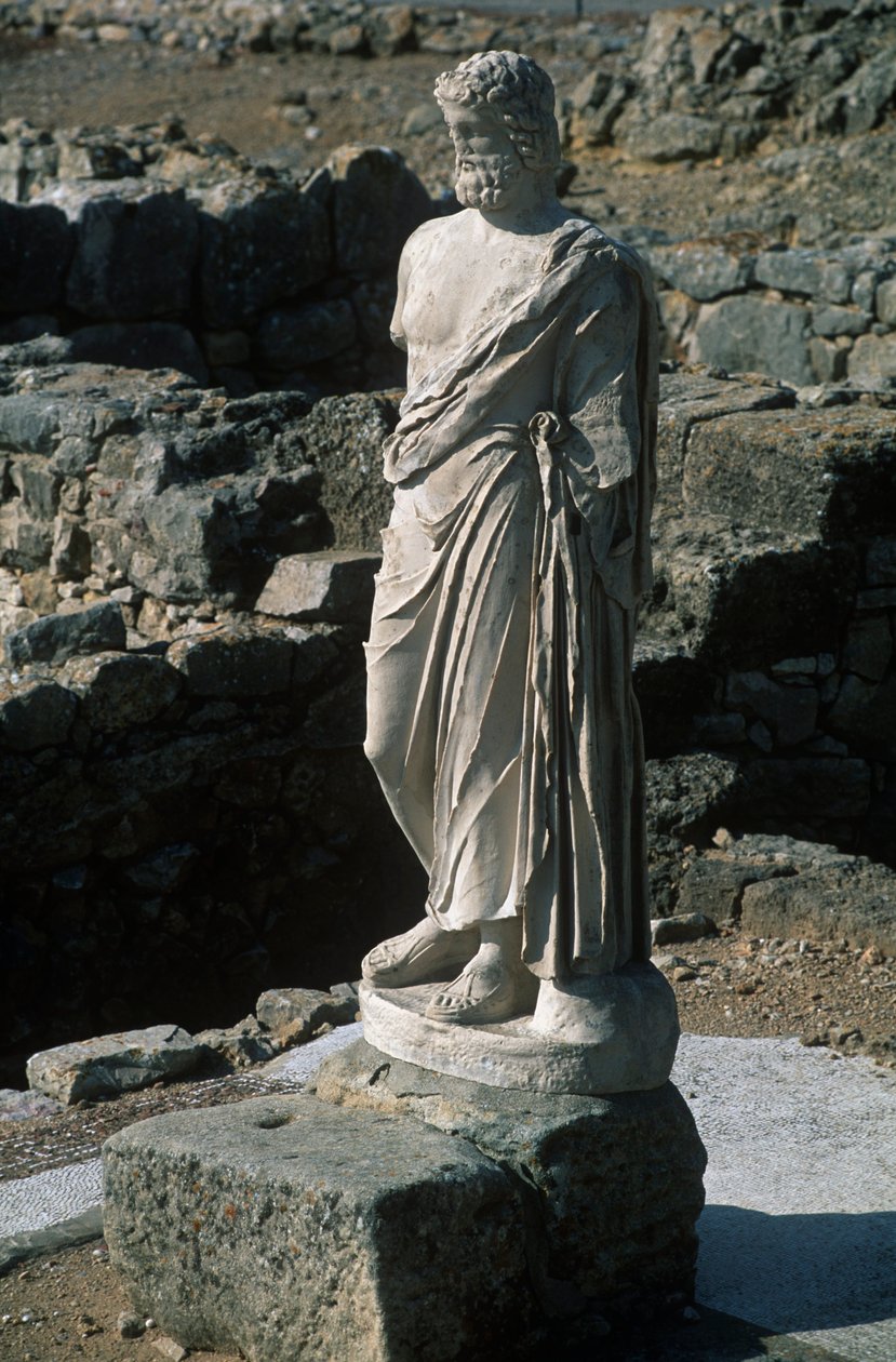 Spania, Catalonia, La Escala, greske Ampurias, Statue av Asclepius av Nicolas Toussaint Charlet