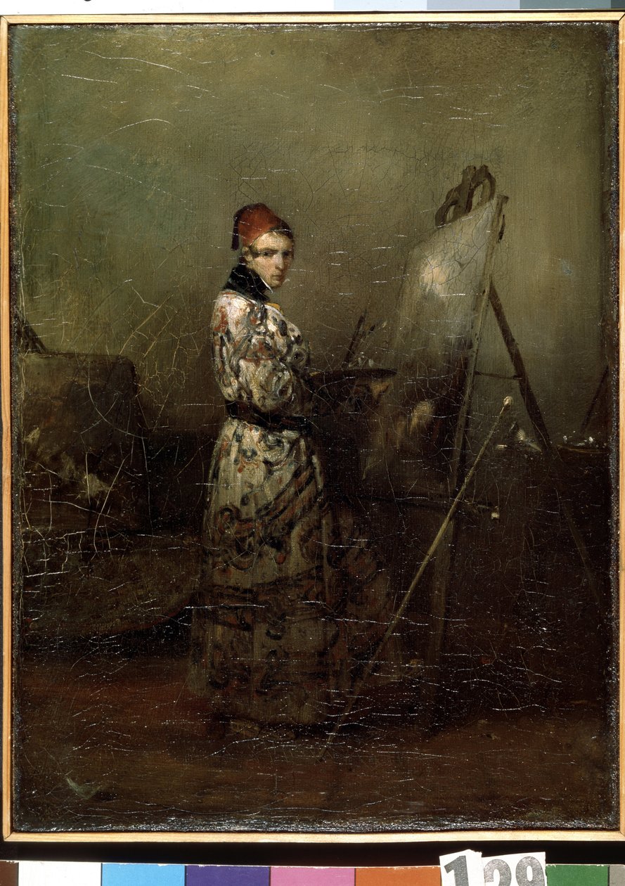 ""Autoportrait"" (selvportrett) Maleri av Alexandre Gabriel Decamps (1803-1860) 1830 Hermitage Museum, Saint Petersburg av Alexandre Gabriel Decamps