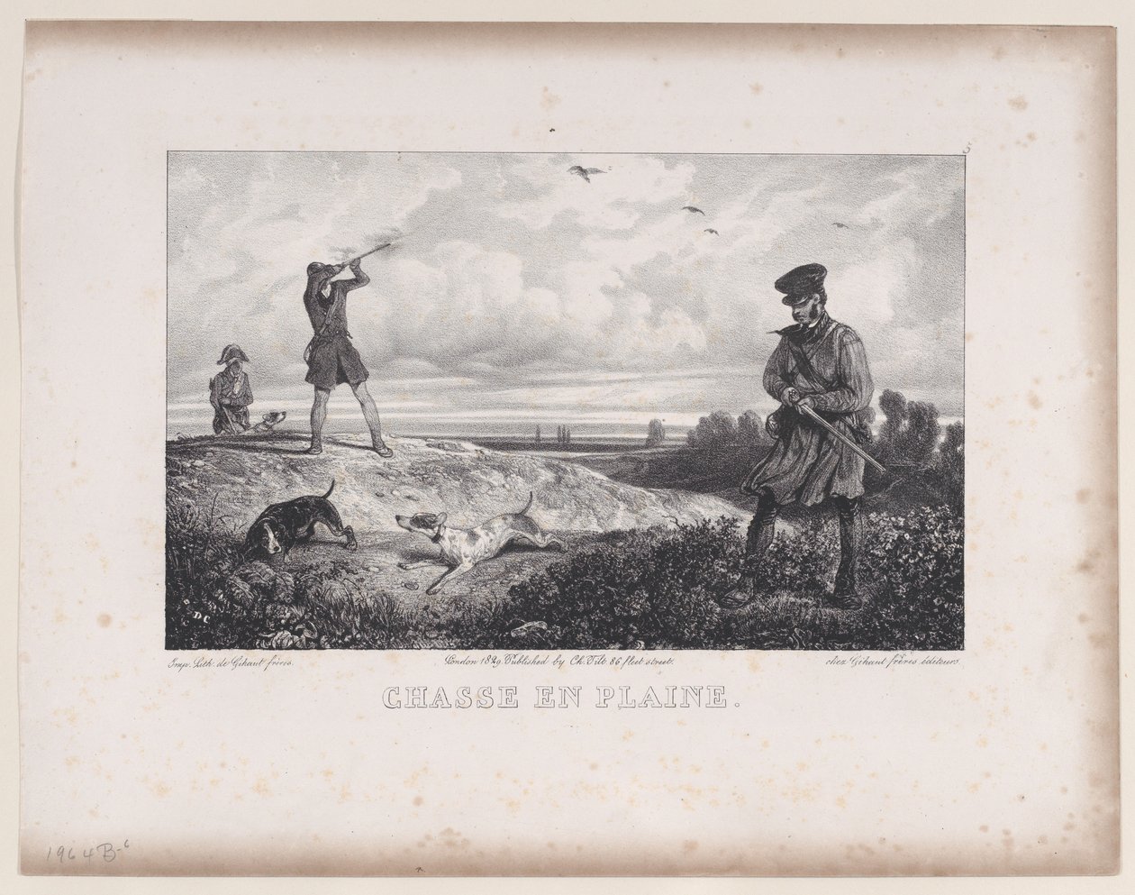 Hunting in the Field, fra serien Hunting Scenes, 1829. av Alexandre Gabriel Decamps