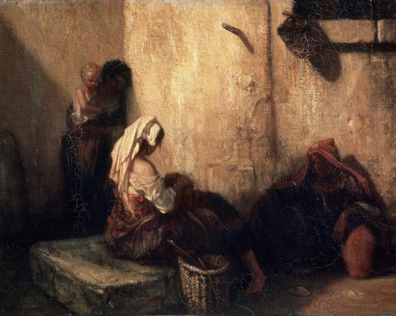 Italiensk gatescene, 1849. av Alexandre Gabriel Decamps