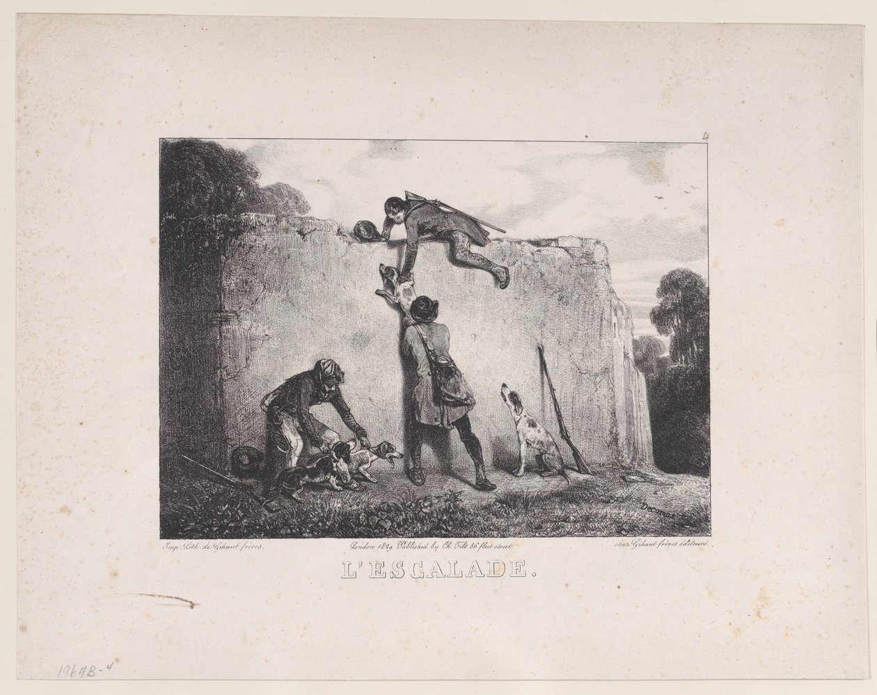 The Climb, fra serien Hunting Scenes, 1829. av Alexandre Gabriel Decamps
