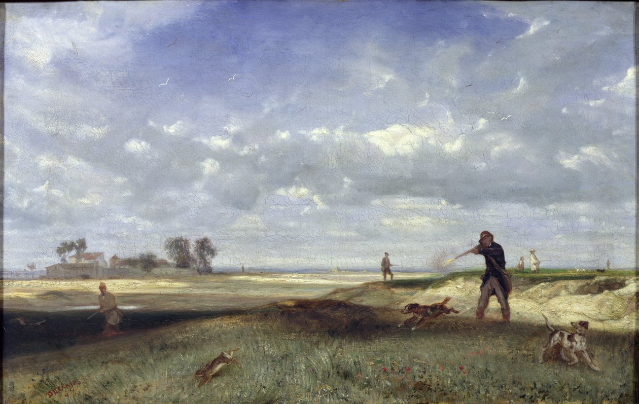 Jakten, 1847 av Alexandre Gabriel Decamps