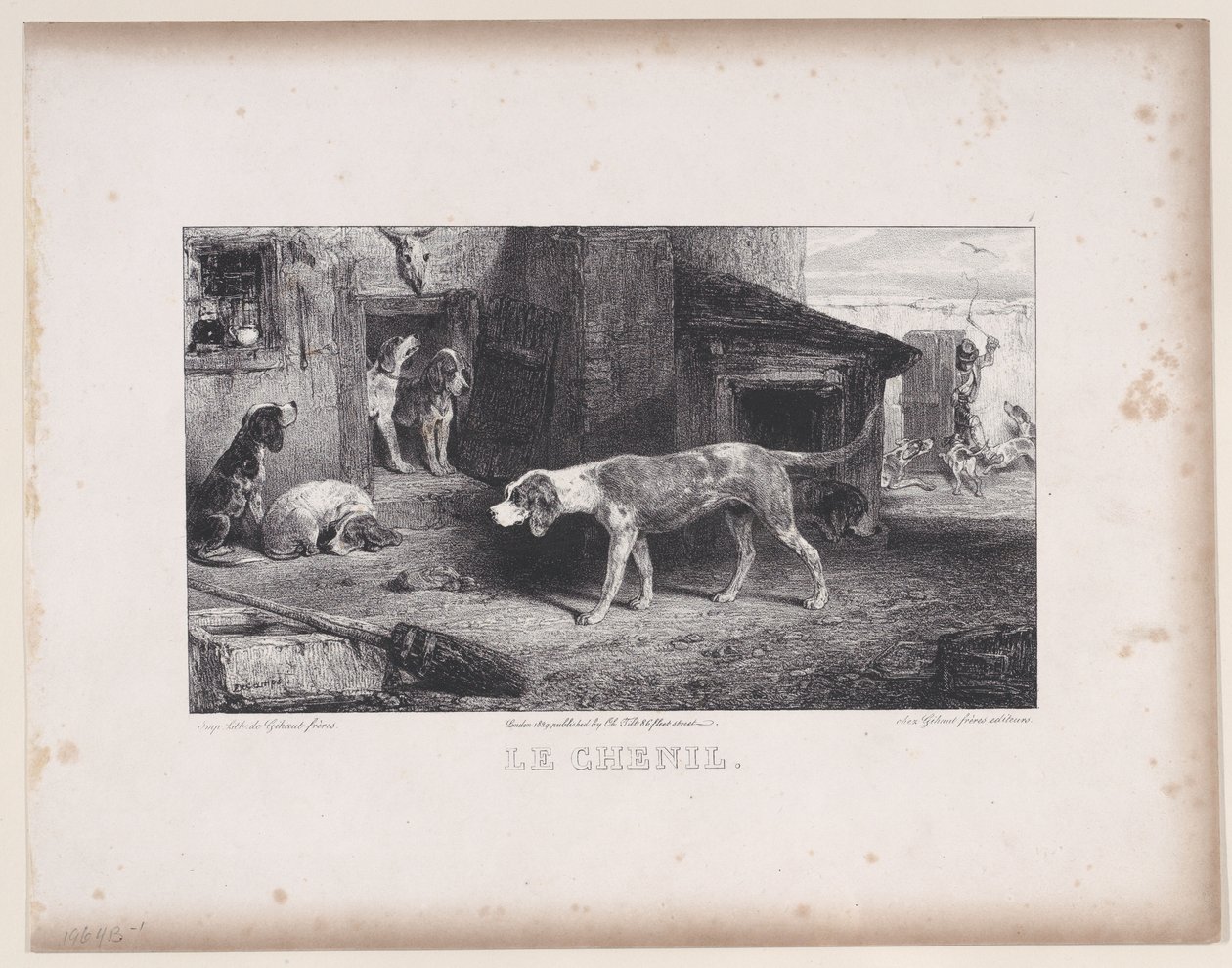 The Kennel, fra serien Hunting Scenes, 1829. av Alexandre Gabriel Decamps