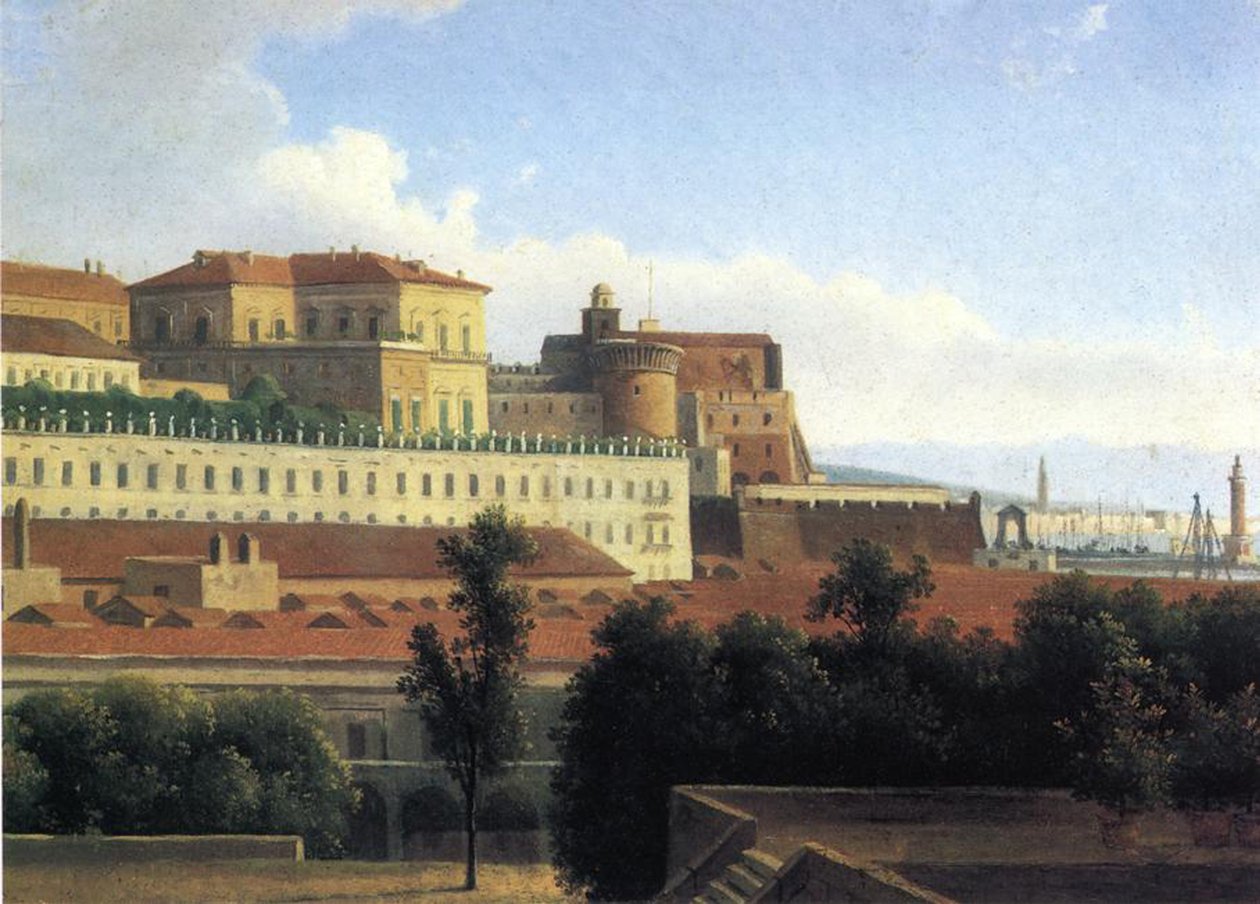 Napoli, Palazzo Reale, ca. 1780 (olje på papir på lerret) av Alexandre Hyacinthe Dunouy