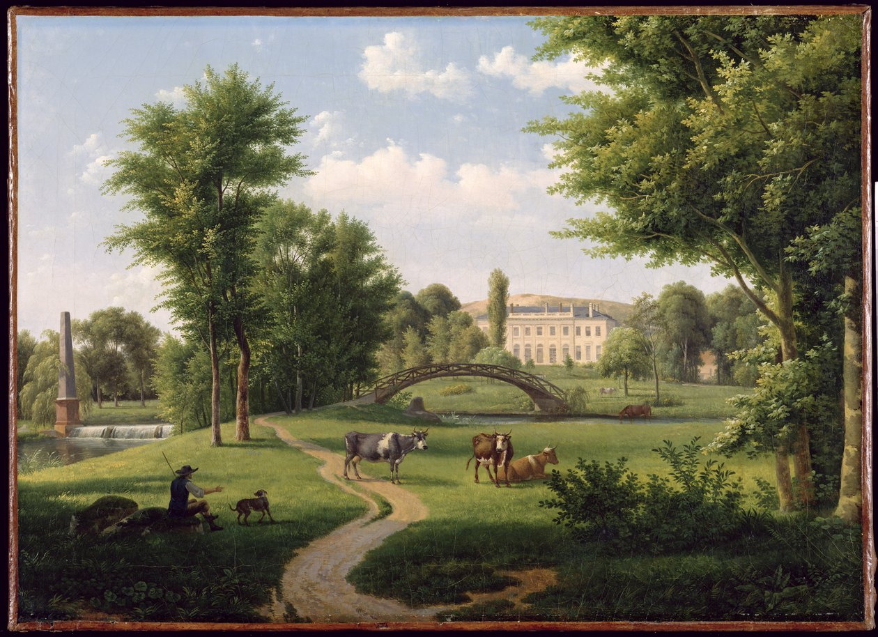 Utsikt over Chateau de Villers-Saint-Paul, nær Senlis av Alexandre Hyacinthe Dunouy