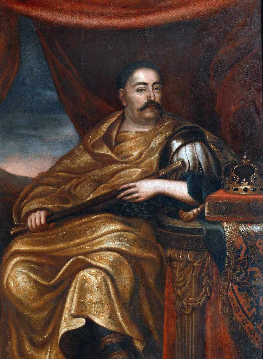 Portrett av John III Sobieski (1629-1696) Konge av Polen"" 1600-tallet - Portrett av John III Sobieski (1629-1696), konge av Polen og storhertug av Litauen - Tricius, Jan (ca. 1620-ca. 1692) - - Olje på lerret - 162x114 cm - Wilanow Palace Museum av Alexandre Jan Tricius