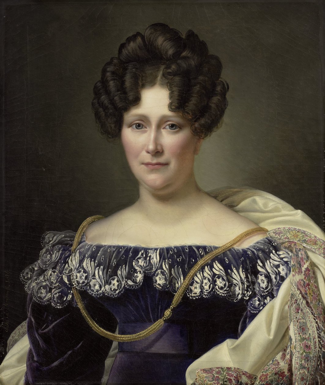 Johanna Henriette Engelen (1789-1878), andre kone til Daniel Francis Schas av Alexandre Jean Dubois Drahonet (signed by artist)