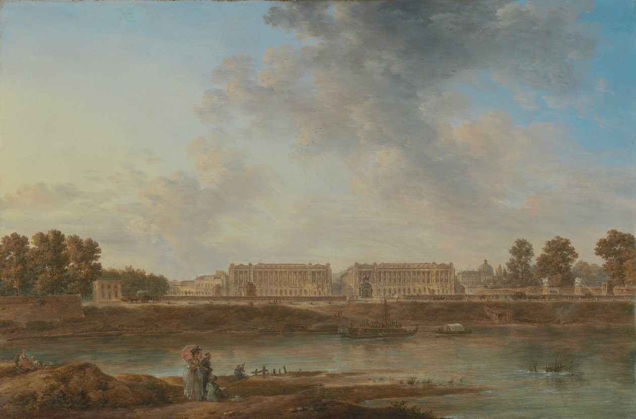 A View of Place Louis XV, ca. 1775-87 (olje på lerret) av Alexandre Jean Noel