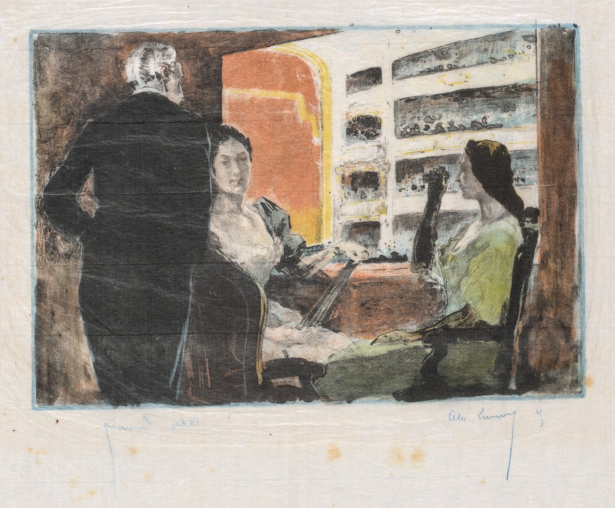 Operaboksen La Loge de Lopera, 1894. av Alexandre Lunois