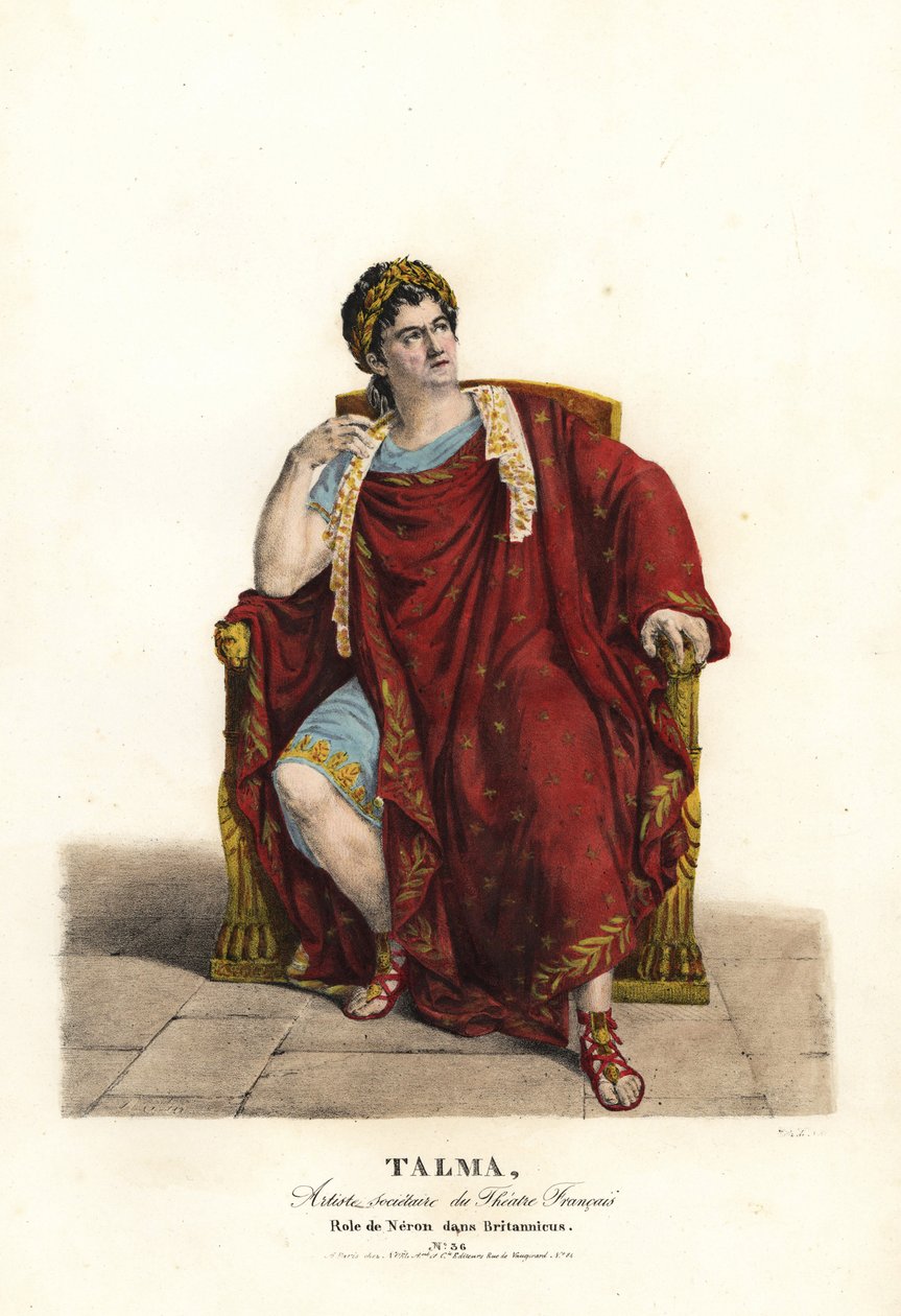 Francois Joseph Talma som Nero i Britannicus av Jean Racine, Theatre Français av Alexandre Marie Colin