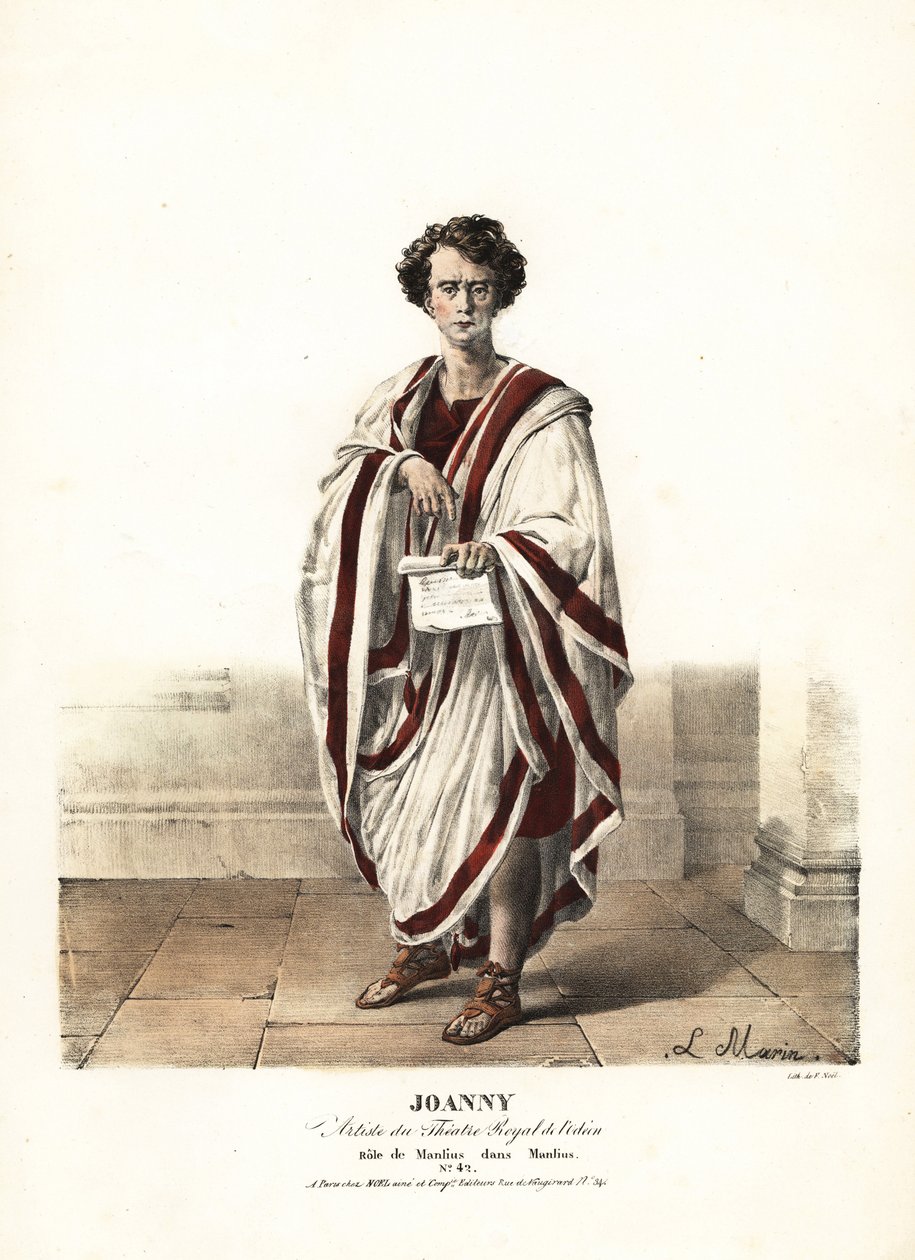 Jean-Bernard Joanny og Manlius i Manlius Torquatus av Marie-Catherine Desjardins, Theatre Royal de l