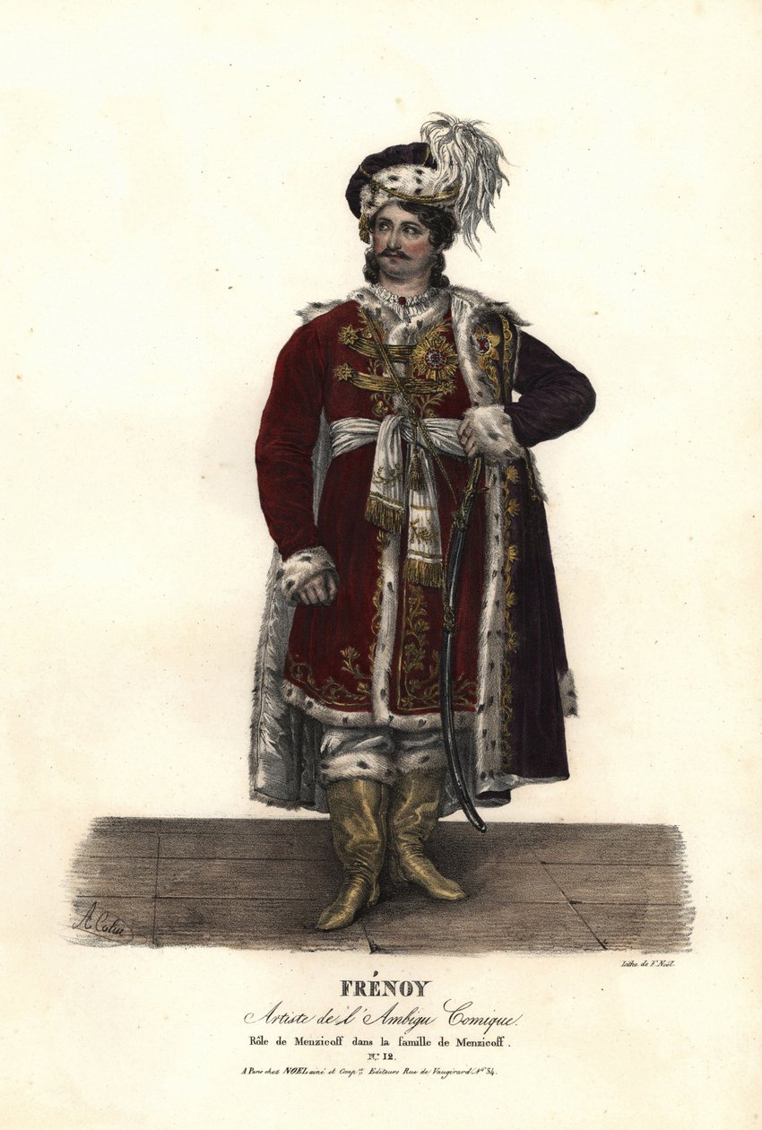 Jean Audeville Fresnoy som Menzicoff i La Famille de Menzicoff av J-J-M Duperche, Ambigu Comique av Alexandre Marie Colin