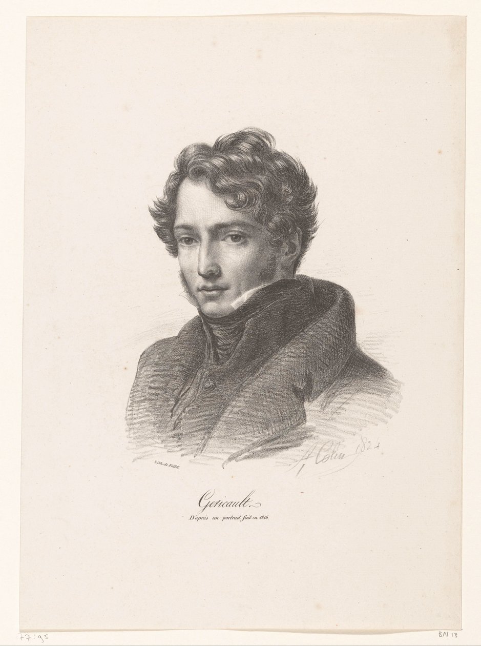 Portrett av Théodore Géricault Gericault (tittel på objekt) av Alexandre Marie Colin