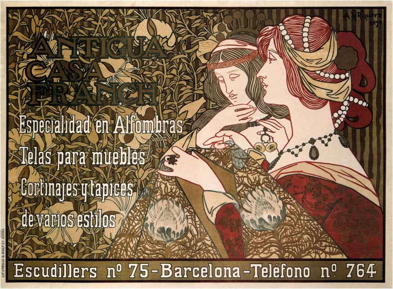 Old Franch House, 1899 av Alexandre de Riquer