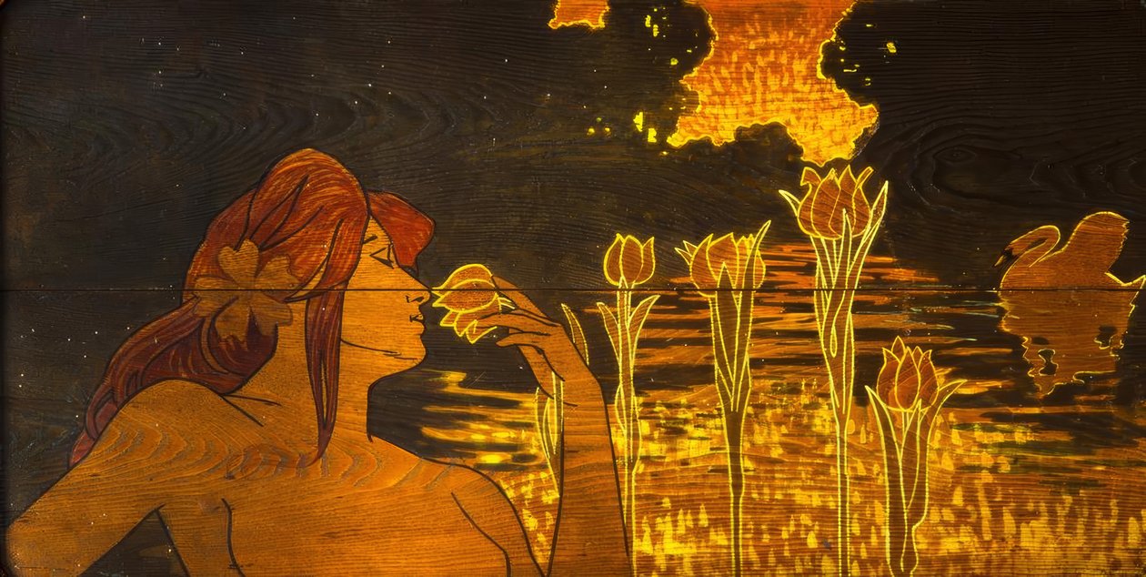 Marquetry. Sirkel av Lyceum av Alexandre de Riquer