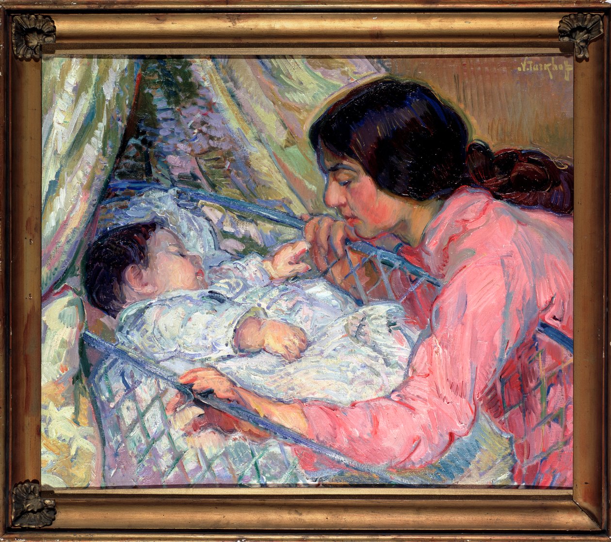 At The Cradle, slutten av 1800-tallet - begynnelsen av 1900-tallet av Alexandrovitch Tarkhoff
