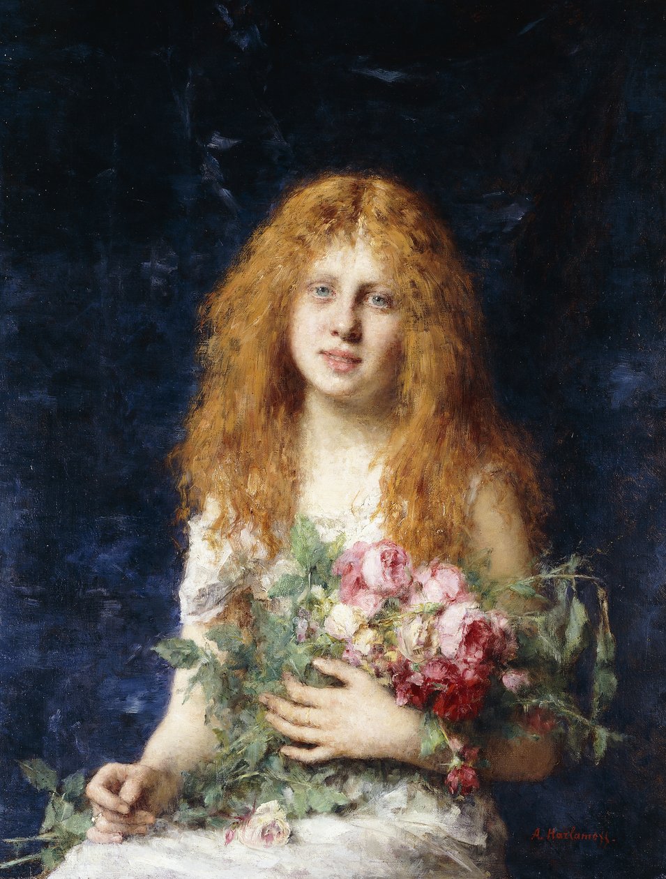 En vakker rose, av Alexei Alexevich Harlamoff