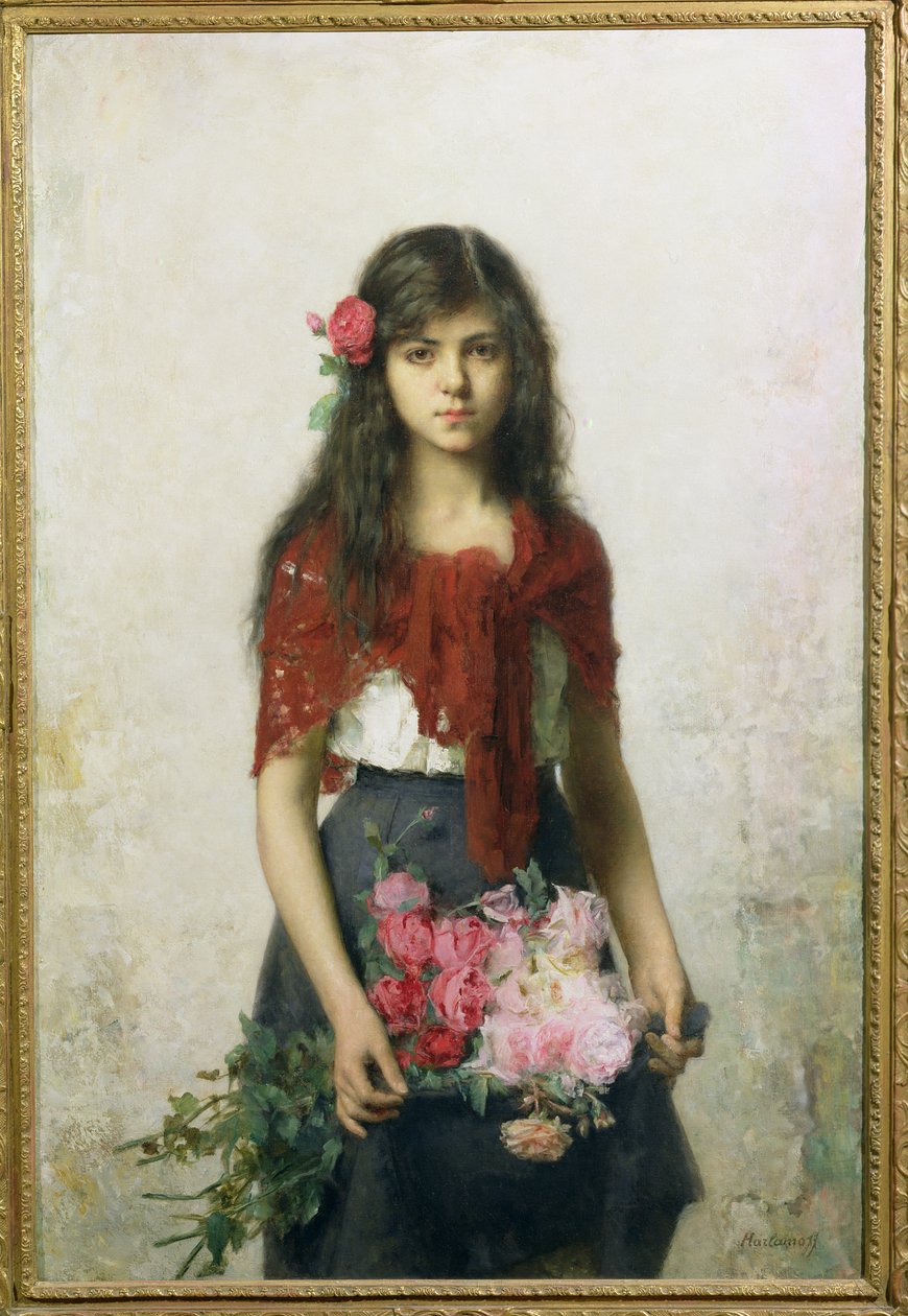 Blomsterselgeren av Alexei Alexevich Harlamoff