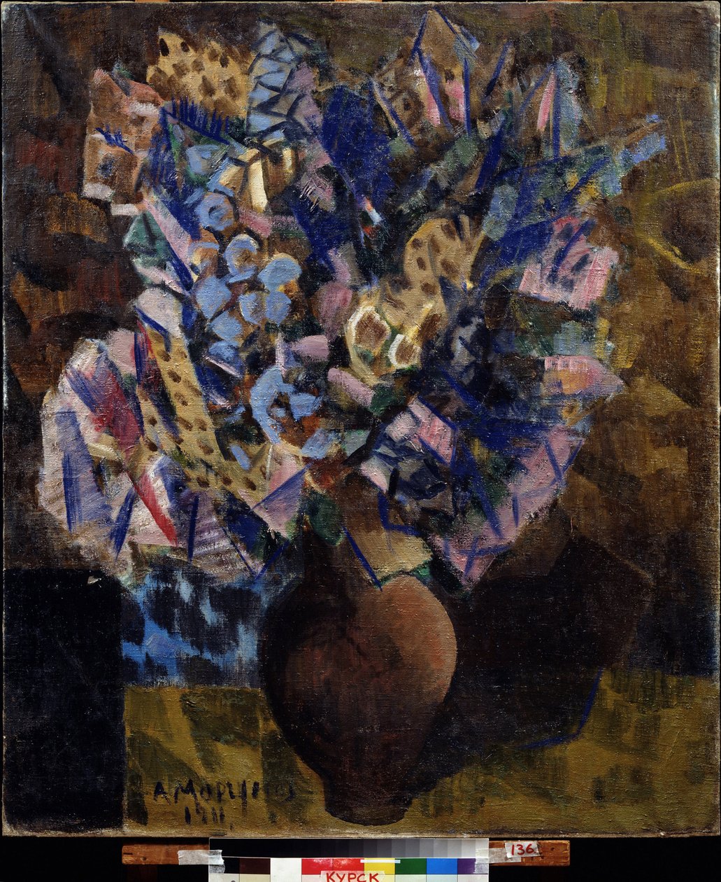 Blomster (Blomster). Maleri Alexei Alexeyevich Morgunov (Morgunov) (1884-1935), olje på lerret av Alexei Alexeyevich Morgunov