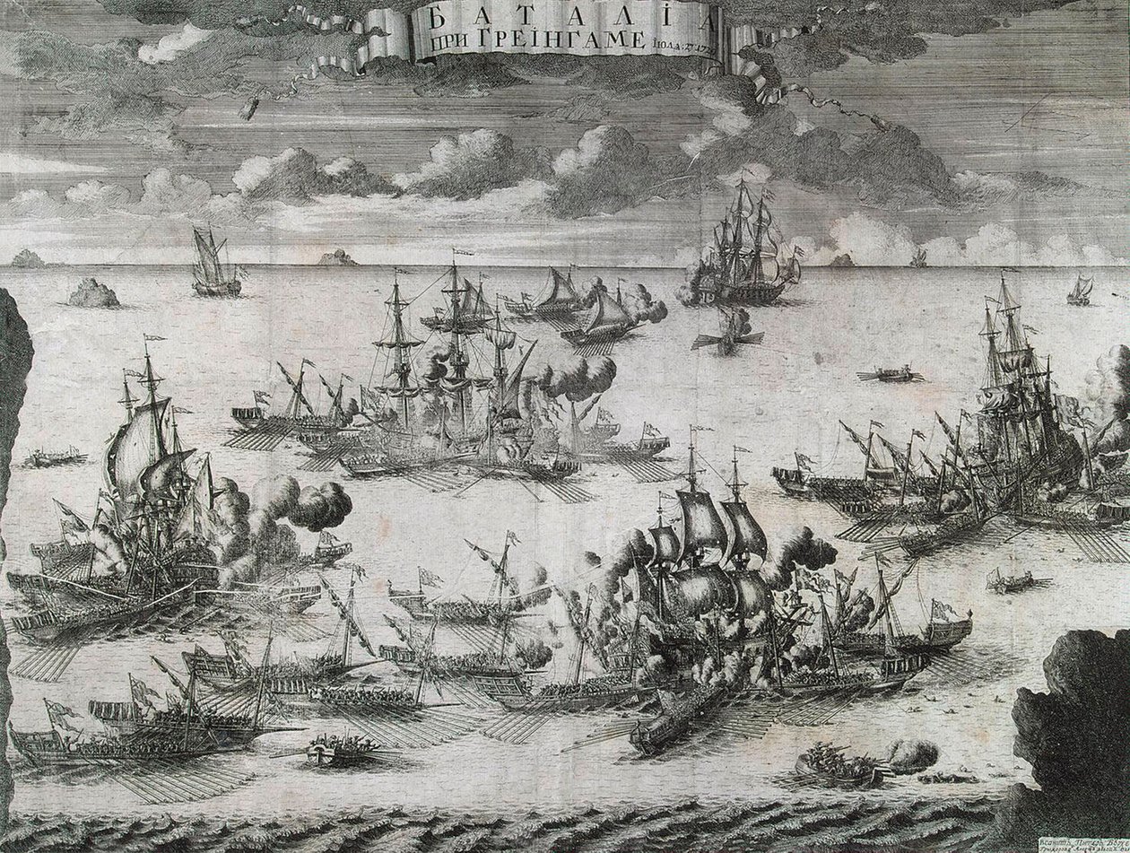 Slaget ved Grengam 27. juli 1720, 1721. av Alexei Fyodorovich Zubov