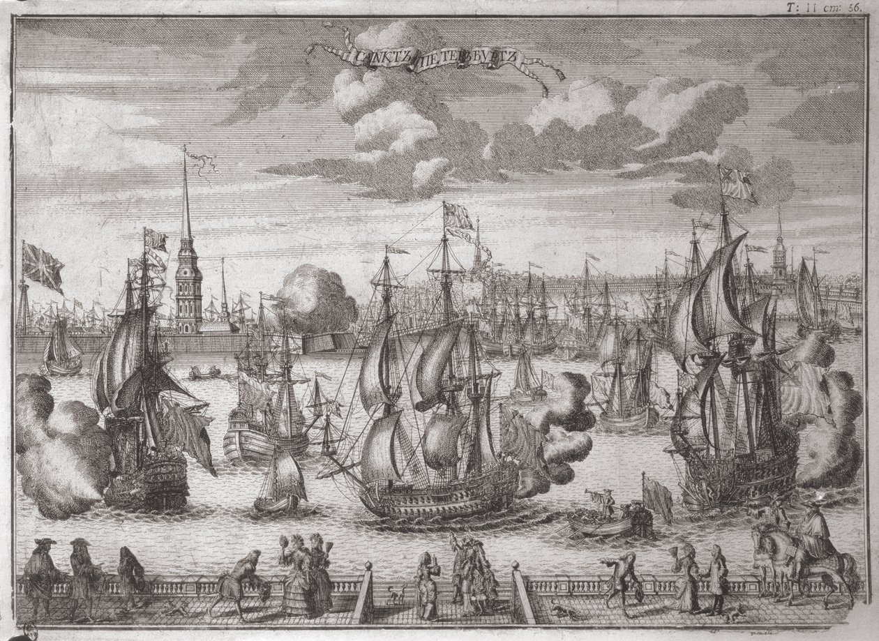 Utsikt over St. Petersburg, 1727 av Alexei Fyodorovich Zubov
