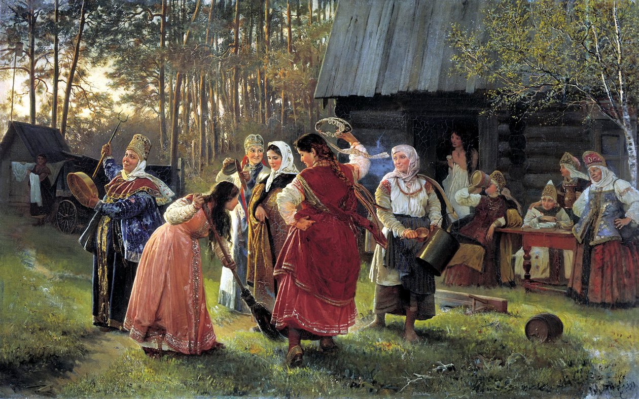 Bryllupsaften, 1889 av Alexei Ivanovich Korzukhin