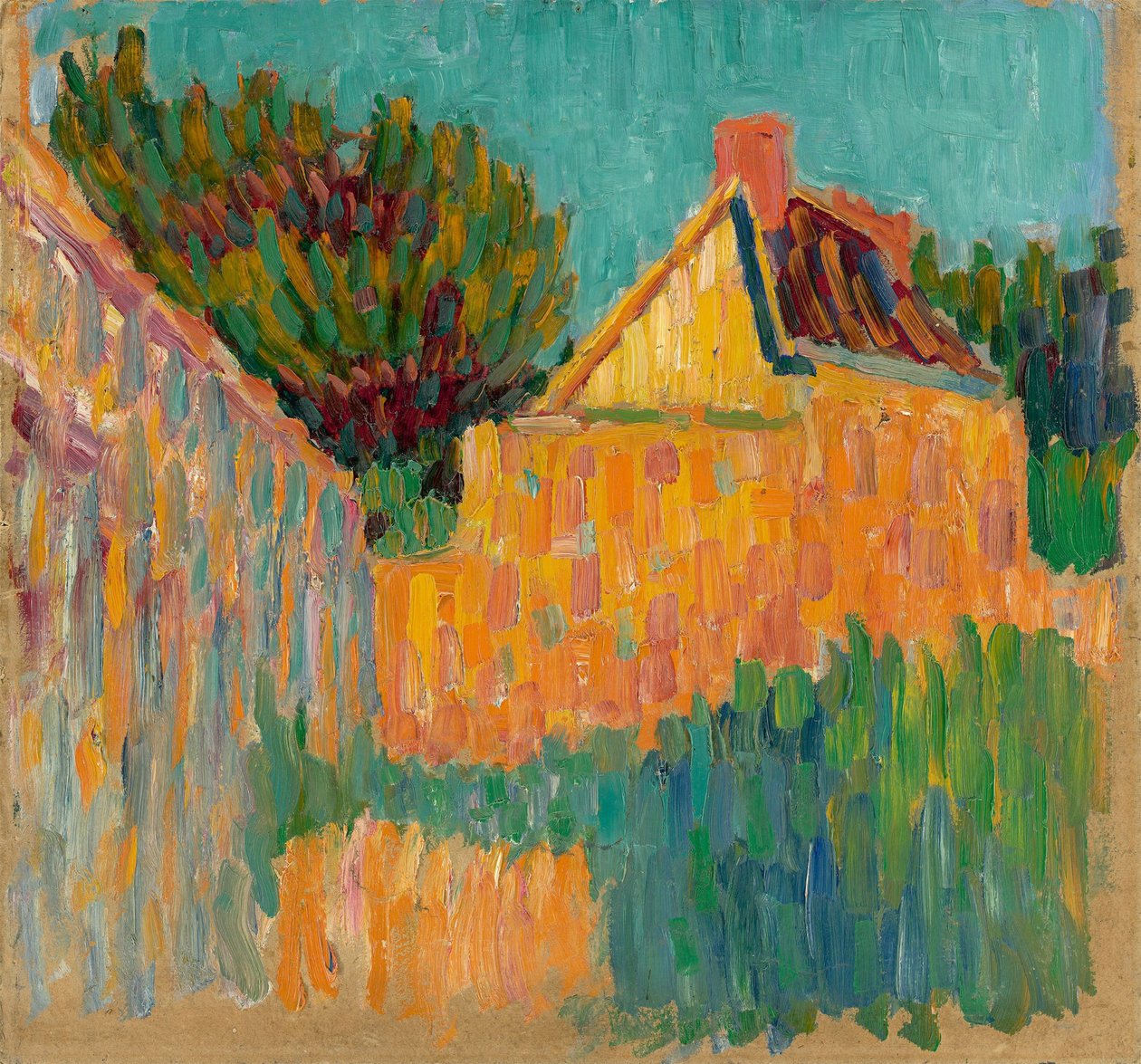 Lite hus foran busker, ca. 1907. av Alexei Javlensky von