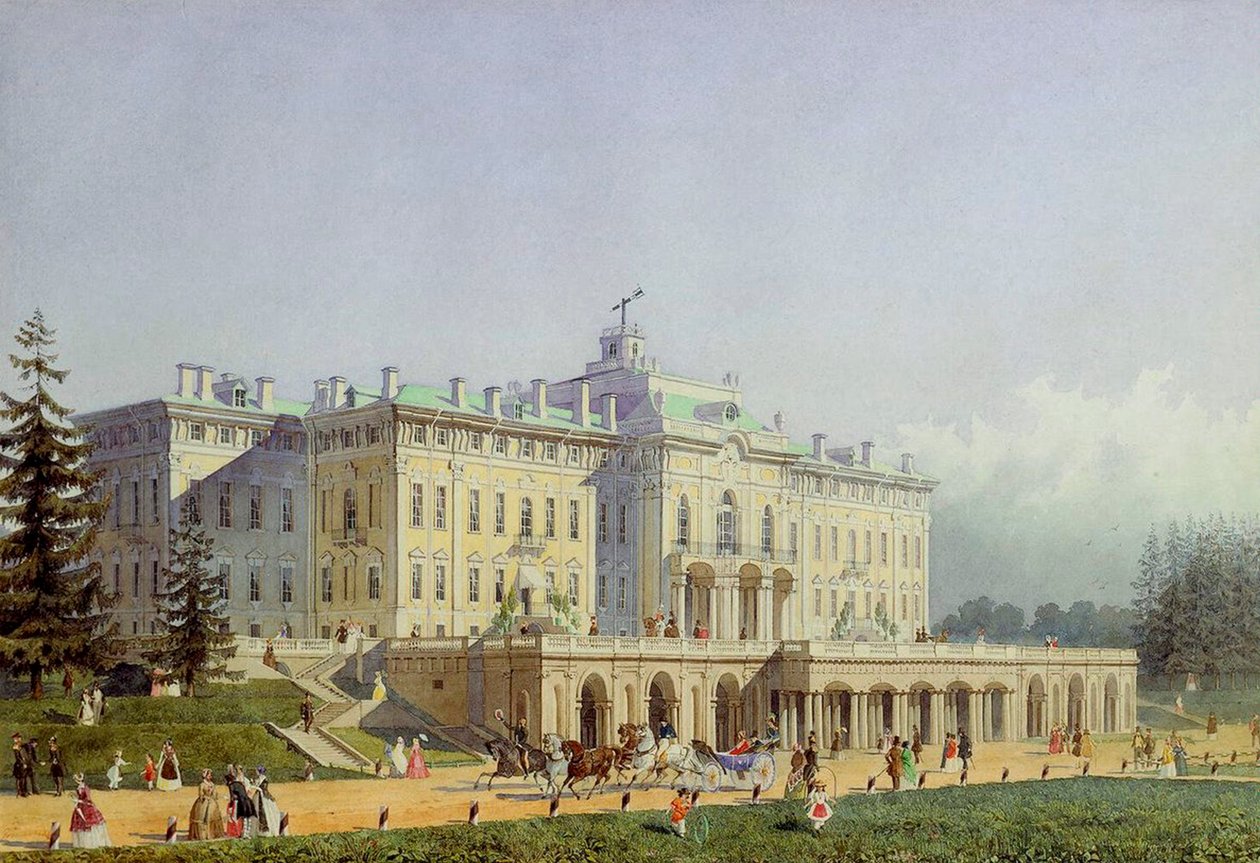 Konstantinpalasset i Strelna, 1847. av Alexei Maximovich Gornostayev