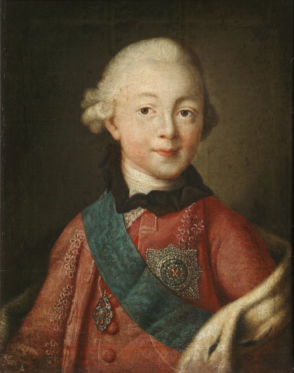 Portrett av storhertug Pavel Petrovich 1754-1801, 1765 av Alexei Petrovich Antropov