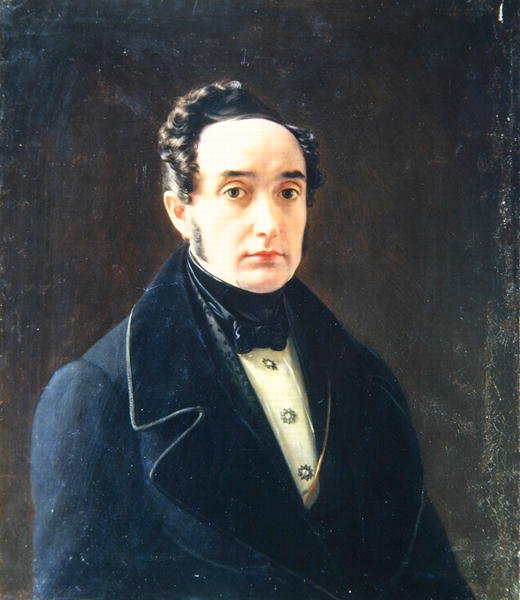 Portrett av forfatteren Ivan Panayev (1812-62) av Alexei Vasilievich Tyranov