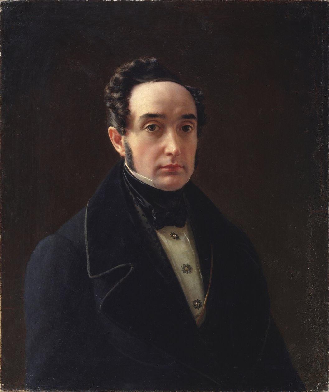 Portrett av Vladimir Ivanovich Panaev 1792-1859 av Alexei Vasilyevich Tyranov
