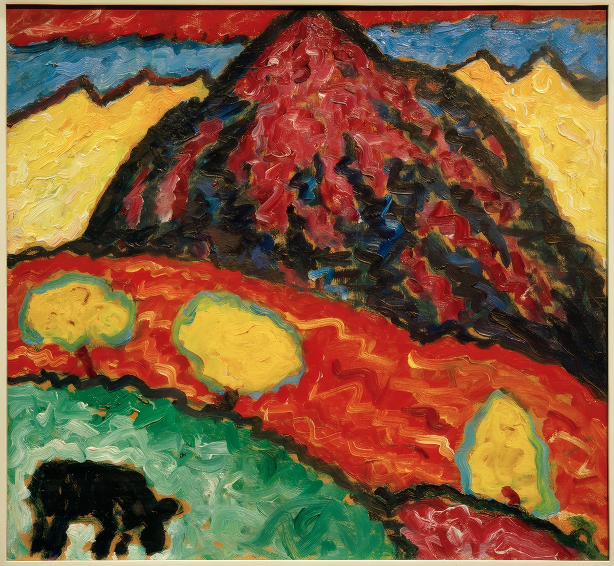 A. Jawlensky, Landskap med en ku av Alexej von Jawlensky