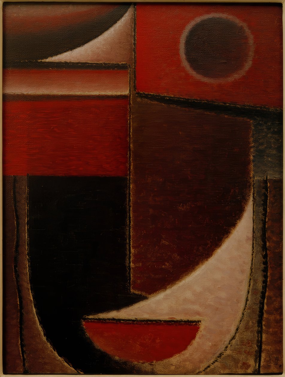 Abstrakt hode: Rødt lys, 1930 av Alexej von Jawlensky