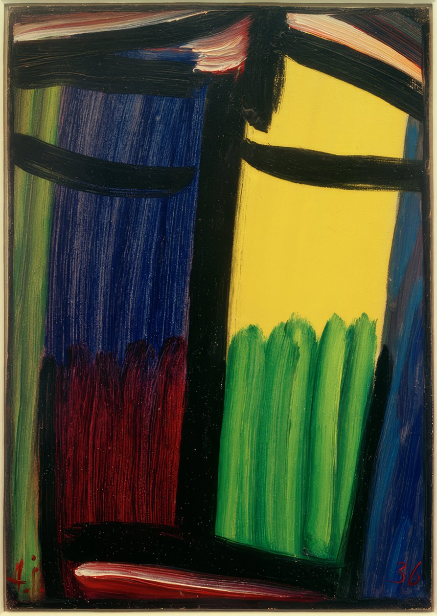 Stor meditasjon: døperen Johannes, 1936 av Alexej von Jawlensky