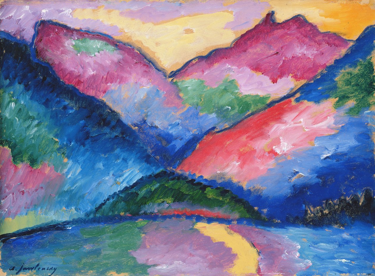 Oy-dalen, 1910 (olje på papp) av Alexej von Jawlensky
