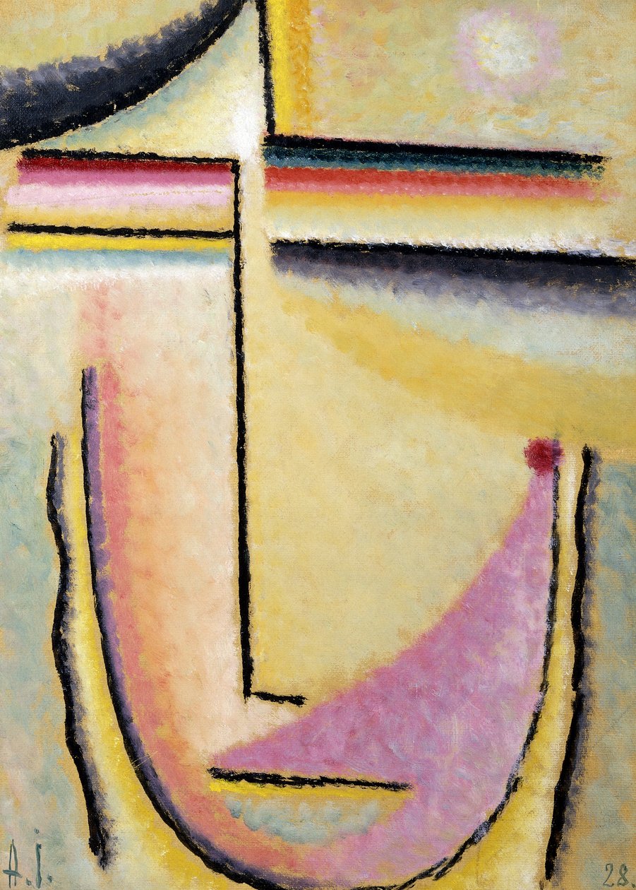 abstrakt hode; Abstrakt hode, 1928 av Alexej von Jawlensky