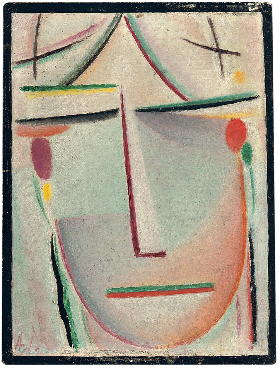 abstrakt hode; Abstrakt hode, ca. 1921 av Alexej von Jawlensky