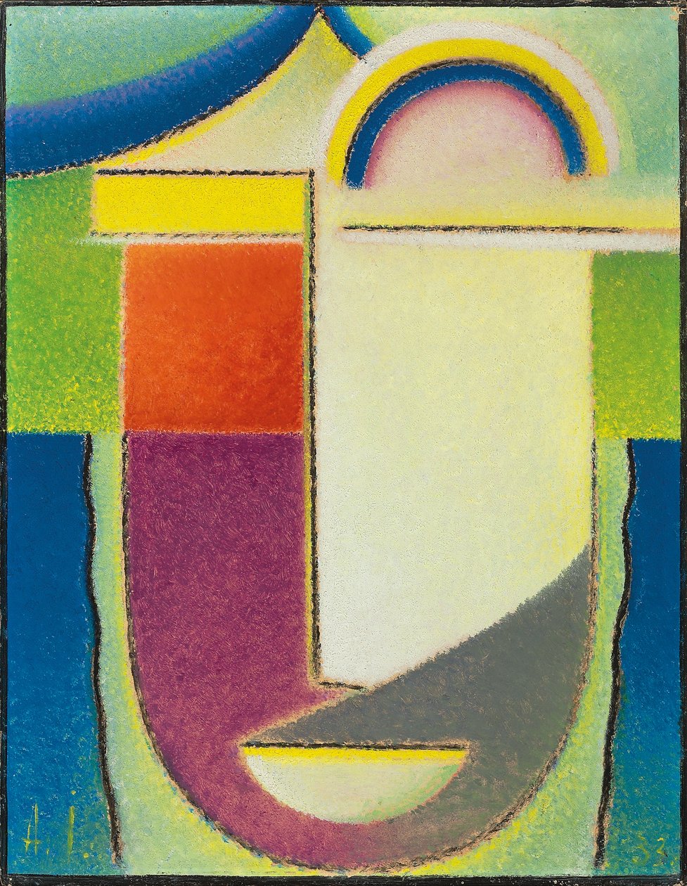 Abstrakt hode: påske, 1933 av Alexej von Jawlensky
