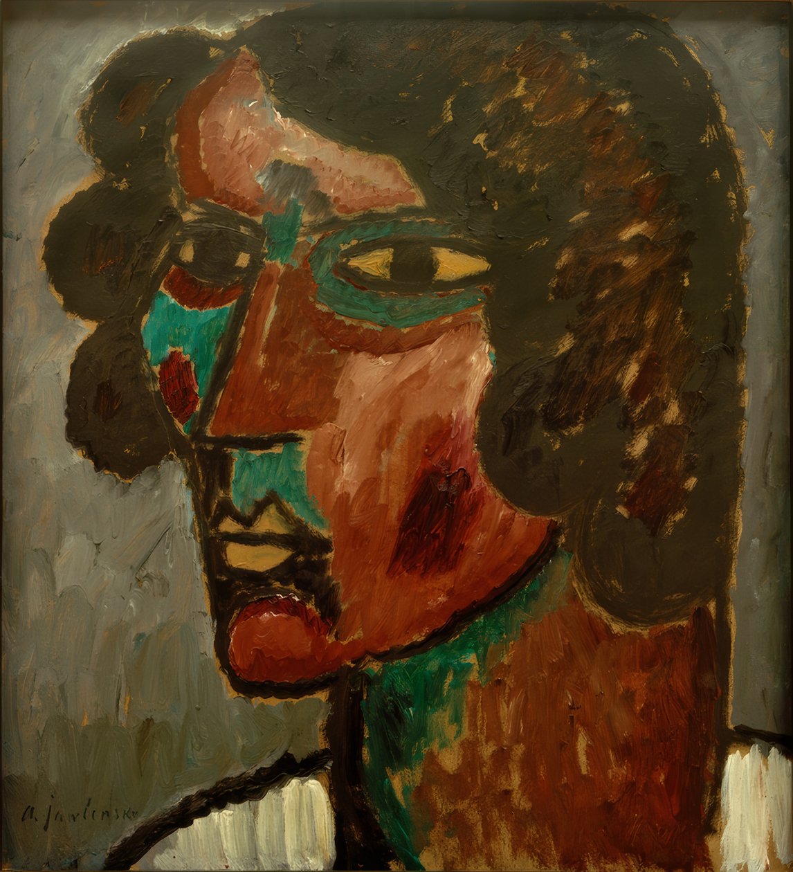 Portrett av Sacharoff av Alexej von Jawlensky