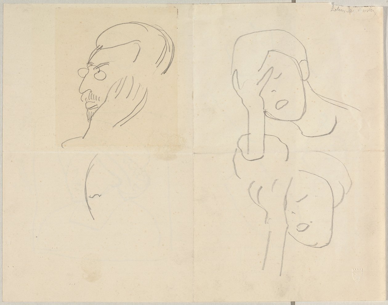 Bildnisskizze Kandinsky av Alexej von Jawlensky