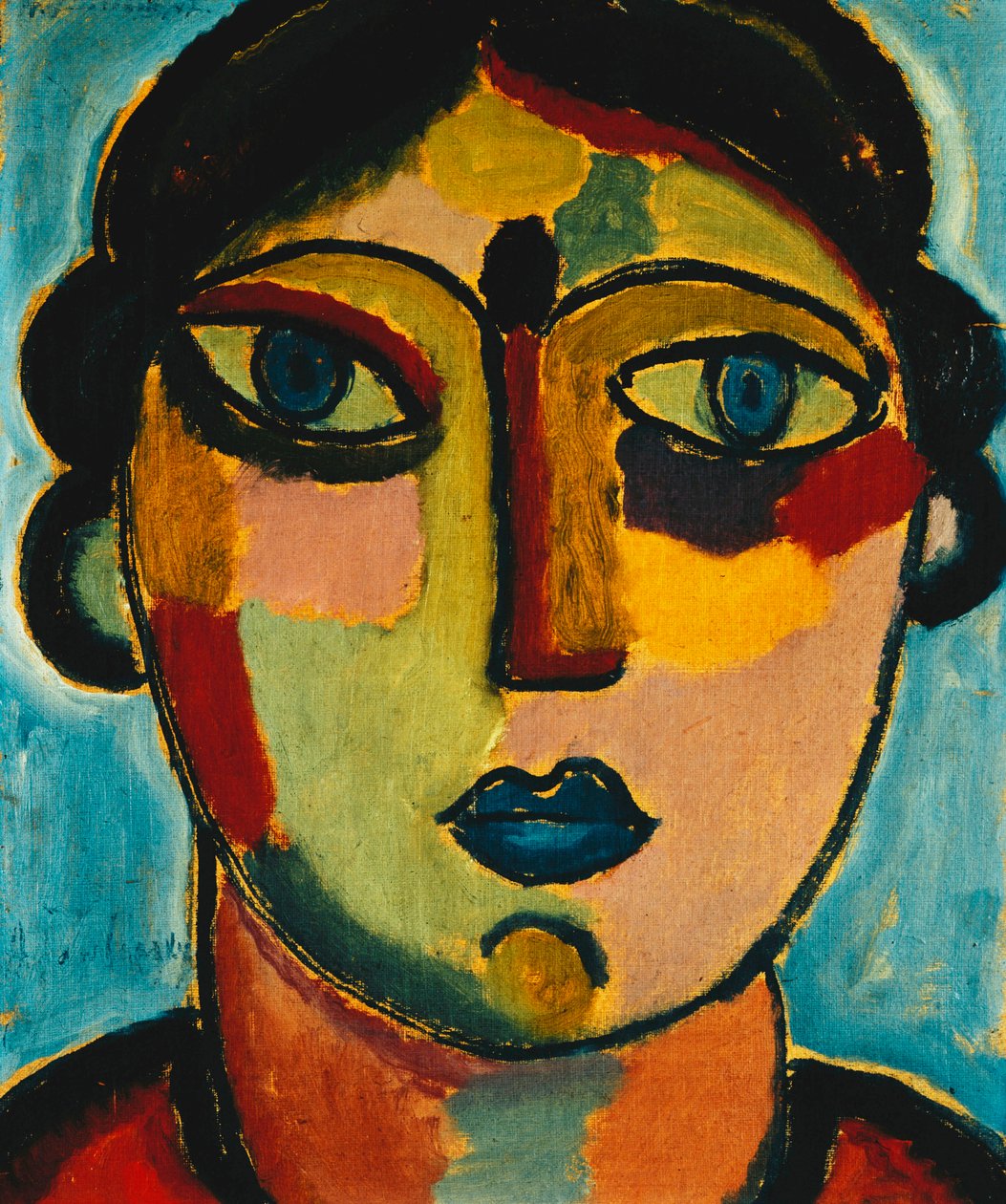 Blå munn; Blauer Mund, 1917 av Alexej von Jawlensky